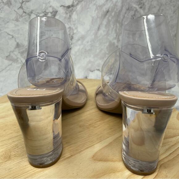 BP Nordstrom Naomi Clear Strap Block Heel Sandals Size 11 New - Picture 9 of 11